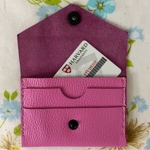 Handmade Genuine Leather Pink Wallet